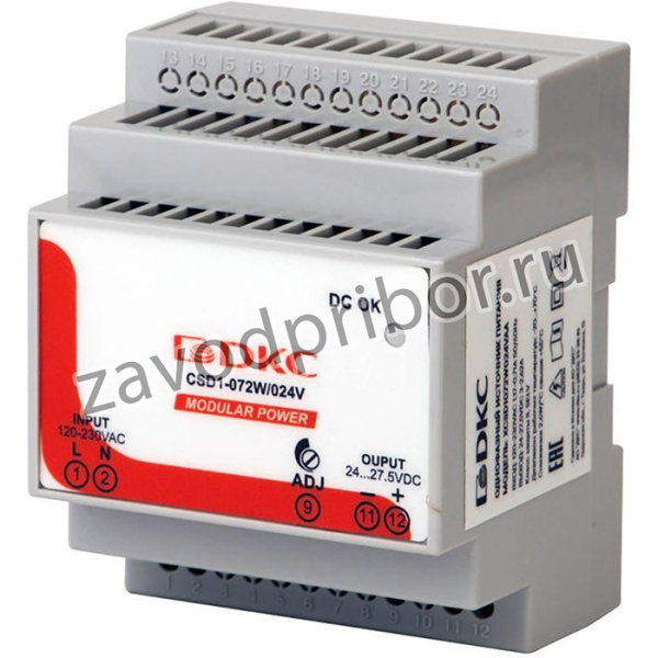 Источник питания MODULAR POWER 1ф 72Вт 3А 24В DKC XCSD1072W024VAA