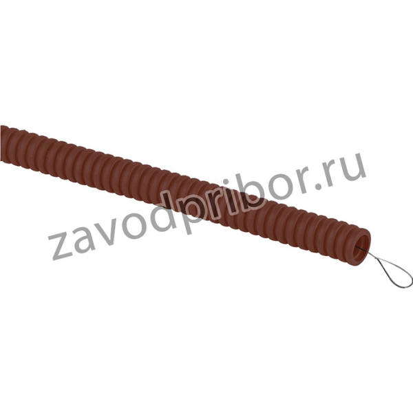 ЭРА Труба гофрированная ПВХ (дуб) d 16мм с зонд. легкая 25м Б0043214