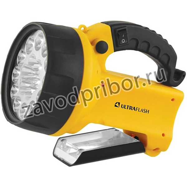 Ultraflash UF3712LED (фонарь аккум 220В/12В, желтый, 19 LED, 4В 2Ач, пластик, коробка)