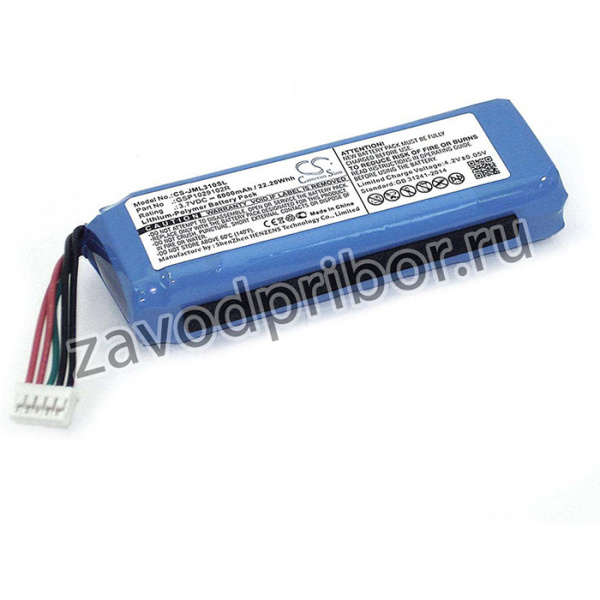 Аккумуляторная батарея CameronSino CS-JML310SL для JBL Charge 2 3.7V 6000mAh 22.20Wh