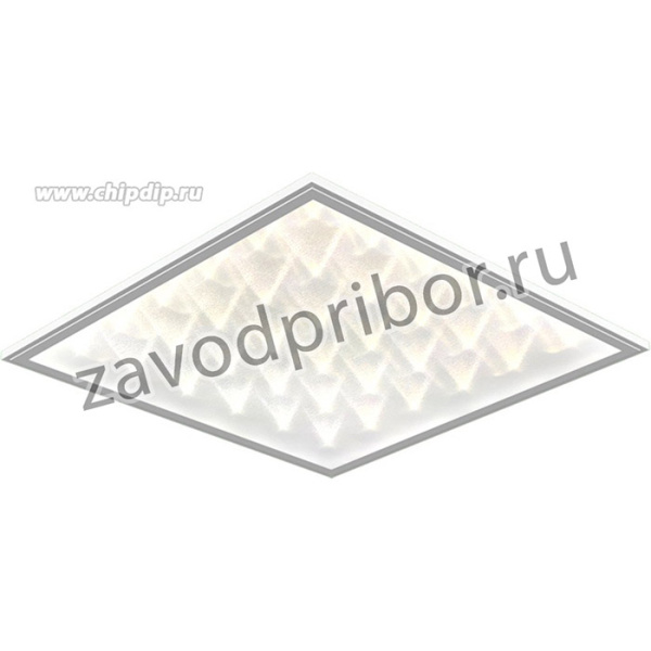 Светодиодный встраиваемый светильник ДПО02-6х6-002 с блоком аварийного питания (рассеиватель МИКРОПРИЗМА, 5000К, блок питания 373)