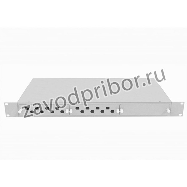 Оптический стоечный кросс 19, 16 FC/ST адаптеров, 1U, серый, КРС-Top-1U-16FC/ST-GY