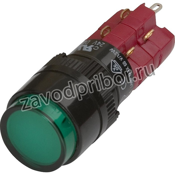D16LAR1-2abGG, Кнопка с фиксацией / лампочка 250В/5А
