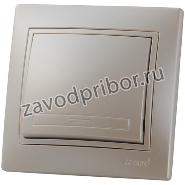 Кнопка звонка Mira со вставкой жемчуж./бел. перламутр. LEZARD 701-3030-103