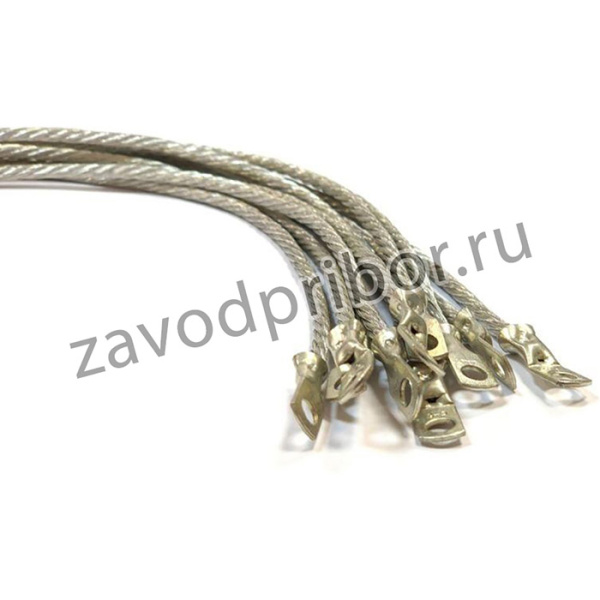 zeta11220, Проводник заземляющий П-350 S=6 мм (два наконечника) (ЗЭТАРУС 11220)