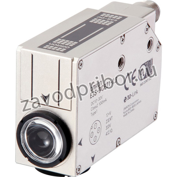 E3SDCP21IL3OMS, Diffuse Photoelectric Sensor, Block Sensor, 10 mm Detection Range IO-LINK