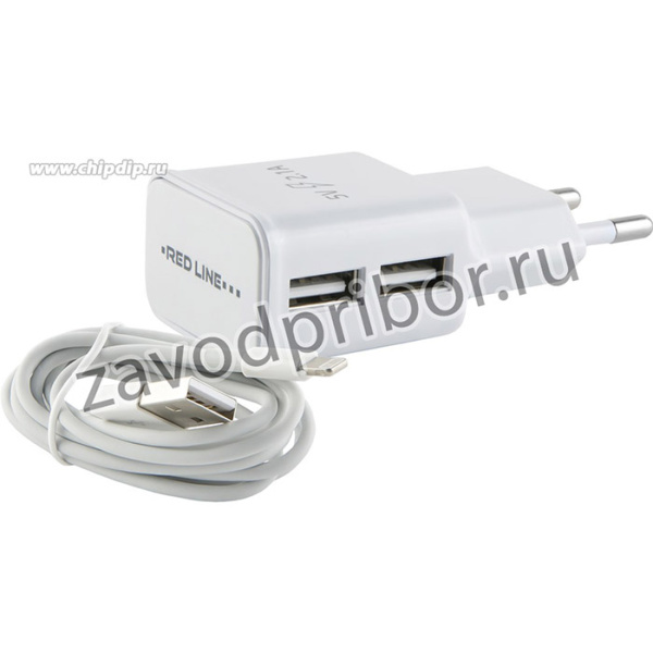 Сетевое зарядное устройство Red Line NT-2A White (УТ000013637)