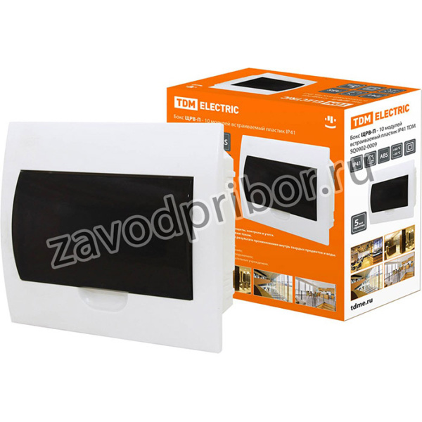 Бокс ЩРВ-П-10 модулей встраиваемый пластик IP41 TDM