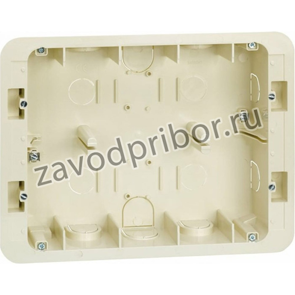 Коробка для внутреннего монтажа 2-рядной рамки с суппортами Simon, 236х171х50,5мм С27856-0061