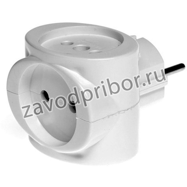 Volsten Si 1/3-Wh белый куб (тройник, разветвитель РВ-041, 16А)