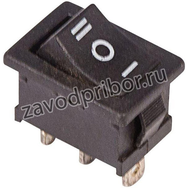 Выключатель клавишный 250В 6А (3с) ON-OFF-ON черн. с нейтралью Mini (RWB-205 SC-768) Rexant 36-2145