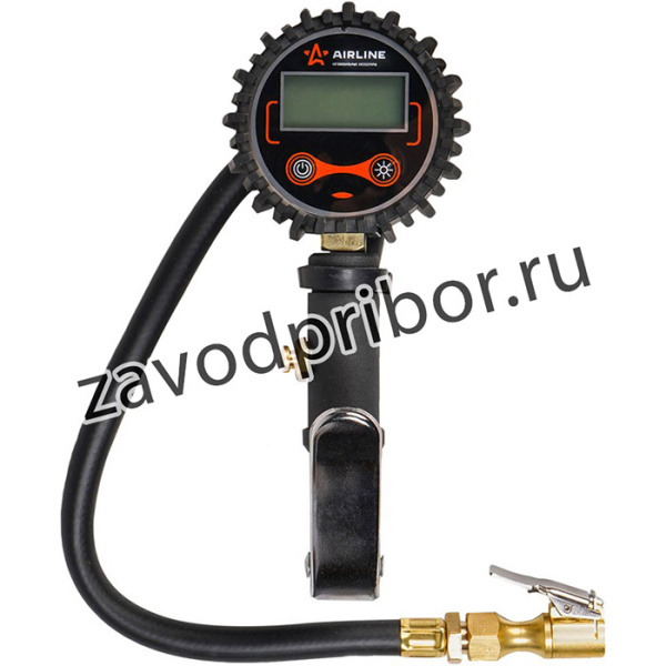 ATBU008, Пистолет для накачки шин с цифровым манометром 14BAR обрезин. с клапаном сброса PRO
