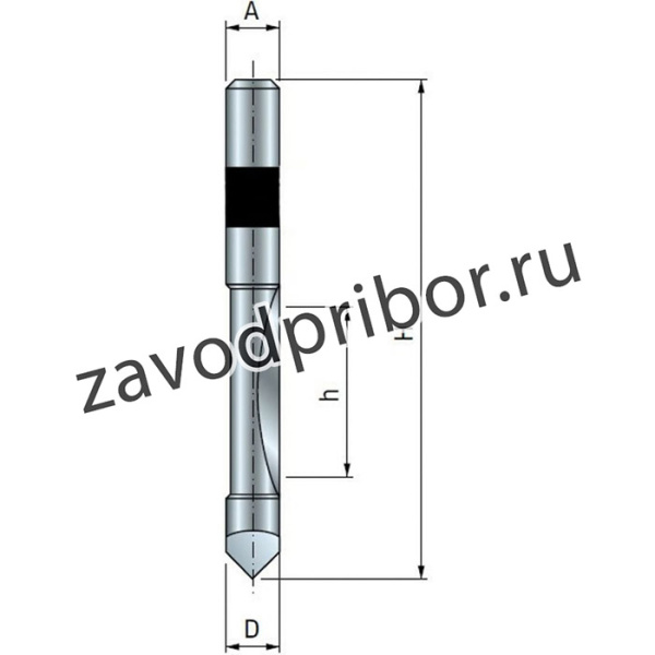Фреза прорезная 8 х 19,0 мм, L=75 мм с хв. 8 мм 26-10008