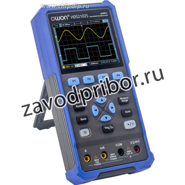 HDS2102S, Ручной осциллограф; 100МГц; LCD 3,5"; Ch: 2; 500Мвыб./с; 8квыб