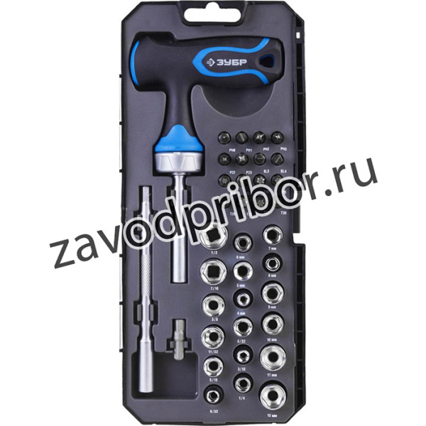 25351-H38, ЗУБР 38 предм., Реверсивная отвертка с насадками, Профессионал (25351-H38)