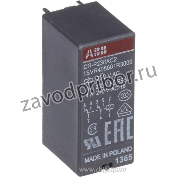 CR-P230AC2 230B AC 2ПК (8A), Реле 2 переключ. 230VAC, 8A/ 250VAC