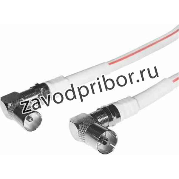 Коаксиальный телевизионный кабель SAT-50 1 м F-разъем-F-разъем + TV-переходник 40743