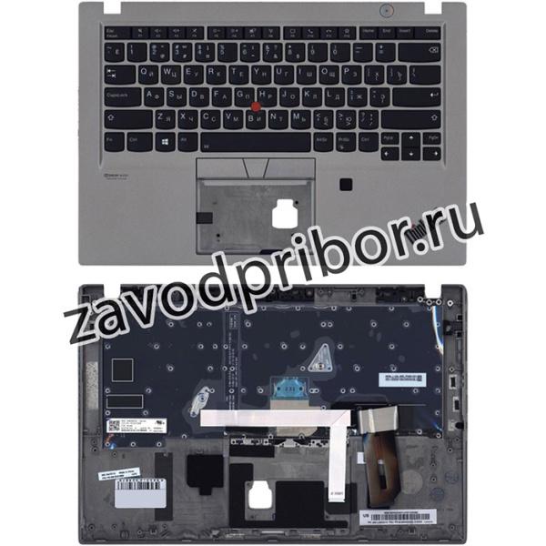Клавиатура для ноутбука Lenovo ThinkPad T14s топкейс серебро