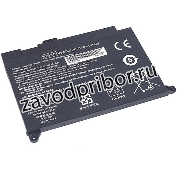 Аккумуляторная батарея для ноутбука HP Pavilion Notebook PC 15 (BP02-2S1P) 7.7V 4400mAh OEM черная
