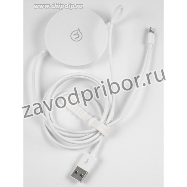 Беспроводная зарядка USAMS US-CC096 с кабелем USB - Lightning, 2A, белый (CC96WH02)