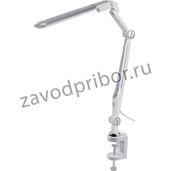 Настольный светильник ЭРА NLED-496-12W-S светодиодный на струбцине серебро Б0052768