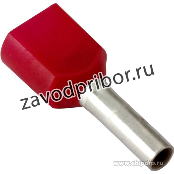 966144-4, Наконечник: втулка, изолированный, двойной, медь, 1мм2, 8мм, обжим