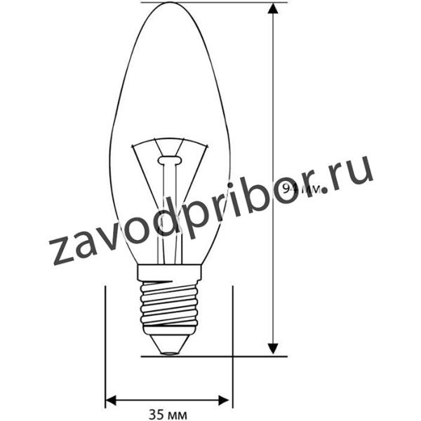 Лампа накаливания MIC B FR 60Вт E27 Camelion 9867
