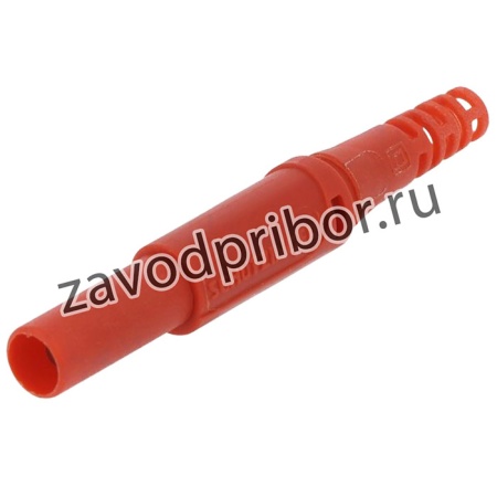 SFK 40 S NI / OK / RT, Вилка, "банан" 4мм, 32А, 1кВDC, красный, изолирова