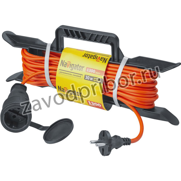 Удлинитель Navigator 93 921 NPE-F-30-X-2x0.75 на рамке б/з 30м (Россия)