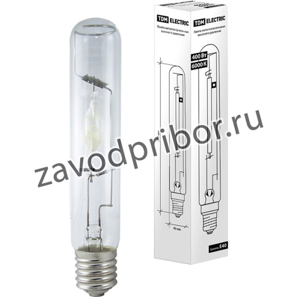 Лампа металлогалогенная ДРИ 400 6000 К Е40 TDM