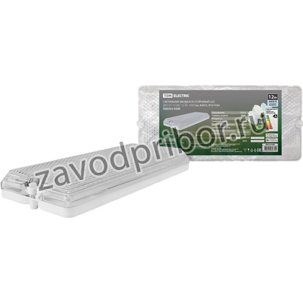 Светильник вандалоустойчивый LED ДБО 01-12-001 12 Вт, 1000 лм, 4000 К, IP54 TDM