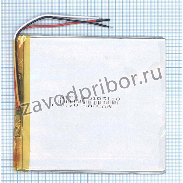 Аккумулятор универсальный 3x105x110 мм 3.8V 4800mAh Li-Pol (3 Pin)