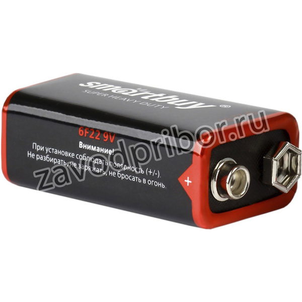 Батарейка солевая крона Smartbuy 6F22/1S (10/400) (SBBZ-9V01S)