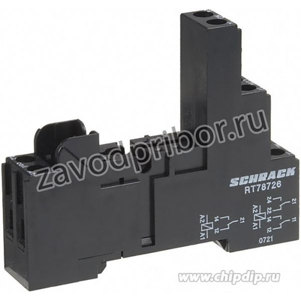 RT78726, Панелька, PIN 8, 12А, 250ВAC, H 61мм, W 15,5мм, Назначение RT