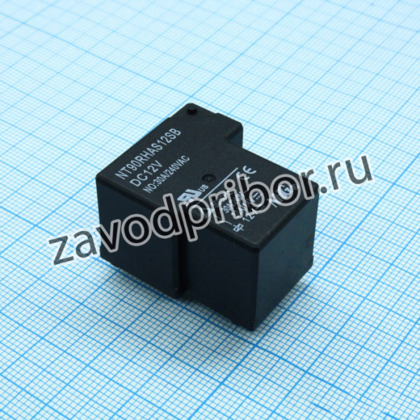 NT90-RHAS-DC12V-S-B-0.9, Сигнальное реле 30А одна контактная группа на замыкание катушка 12В 0.9Вт