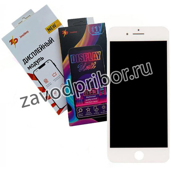 Дисплей (экран) ZeepDeep в сборе с тачскрином для iPhone 7 plus белый с абсорбирующей прокладкой