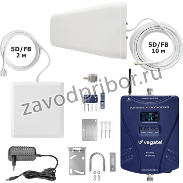 Усилитель сотовой связи и интернета. Комплект TN-900/1800 2G, 3G, 4G и антенна MultiSet R91783