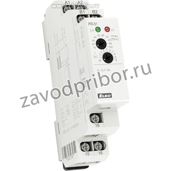 PRI-51/5A Реле контроля тока AC24-240V \ DC 24V