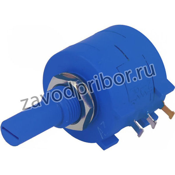 POT2218P-10K, Прецизионный многооборотный резистор пластмас. ось 10кОм