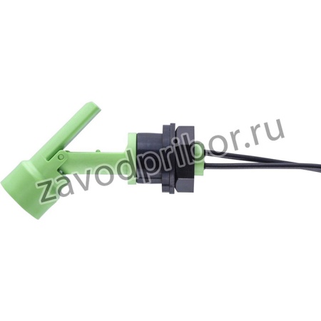 LLF77Y100GN, Поплавковый переключатель, серия LLF70, горизонтальный, внешняя установка, PVDF, 100ВА, провода 1м