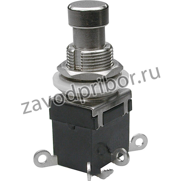 PBS24-202, Кнопка металлическая ON-ON (2A 250VAC) DPDT 6P
