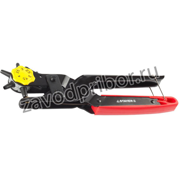 Дырокол STAYER 22943_z01 PROFESSIONAL револьверный для кожи, усиленный, 6-в-1, 2-4,5мм