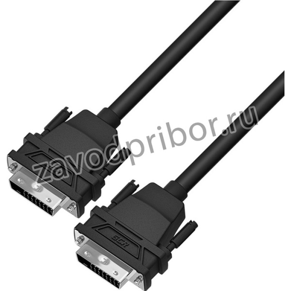 GCR-DM2DMC-1.8m, GCR Кабель 1.8m DVI-D, черный, OD 8.5mm, 28 AWG, DVI/DVI, 25M/25M, двойной экран