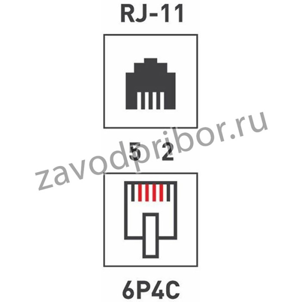 Розетка телефонная 2-м ОП RJ14 (6P4C) кат.3 бел. Rexant 03-0002