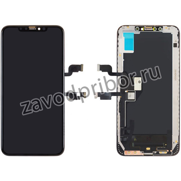 Дисплей для iPhone XS Max в сборе с тачскрином черный с рамкой (In-Cell)