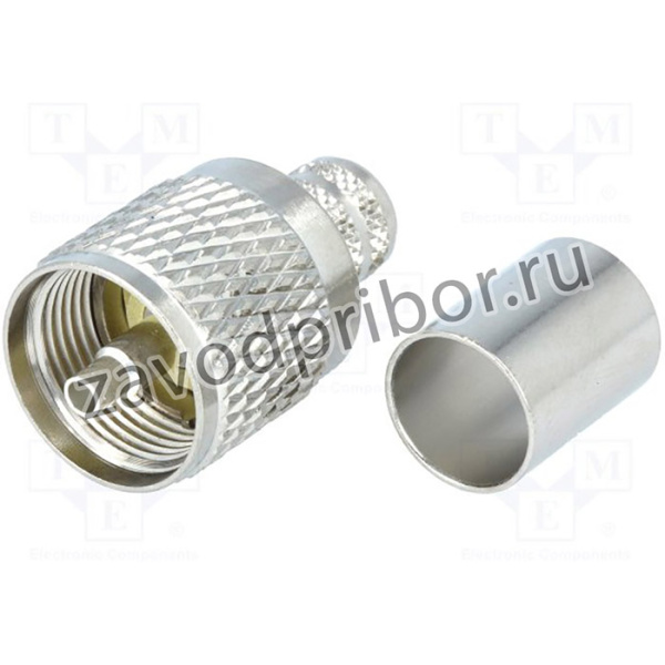 U1121A1NPH3G7A50, Вилка; UHF (PL-259); "папа"; прямой; KX13,RG214; обжим; на провод