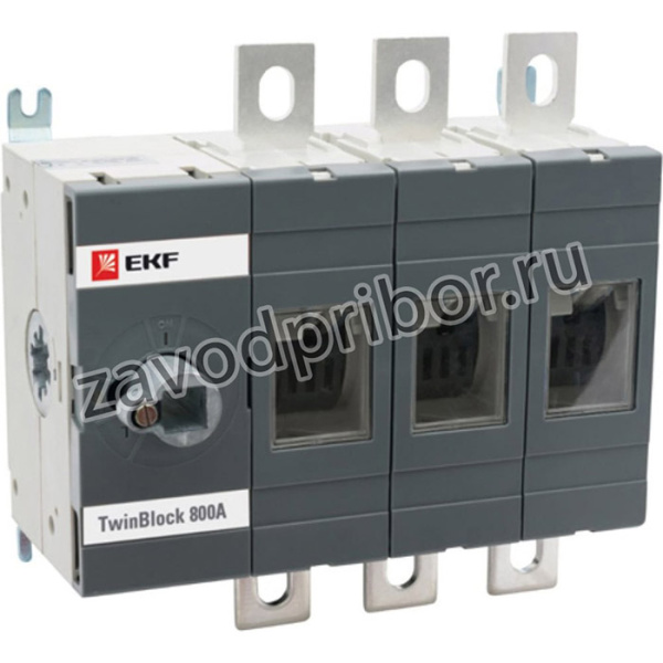 Рубильник без рукоятки управления PROxima TwinBlock 800A, 3P SQ tb-s-800-3p