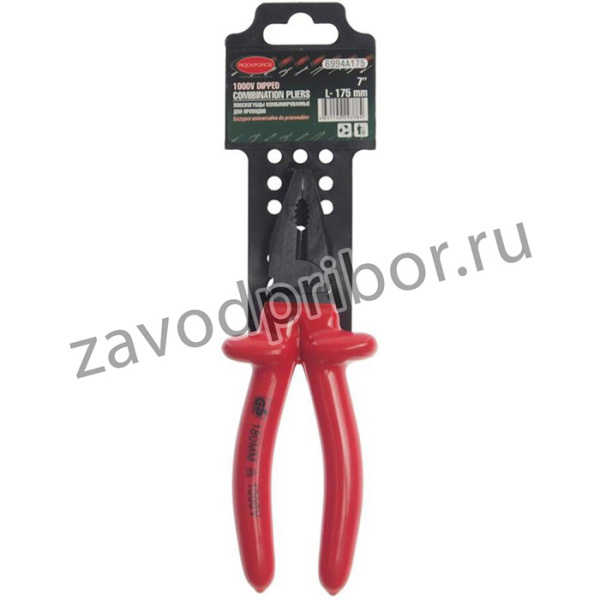 Пассатижи 175мм (7") комбинированные диэлектрические 1000V ROCKFORCE