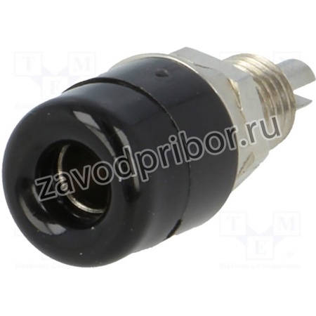 IBU 401 NI / SW, Гнездо, "банан" 4мм, 32А, 60ВDC, черный, никелированные, 23мм