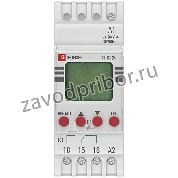 Таймер электронный ТЭ-80 24-230В PROxima EKF te-80-24